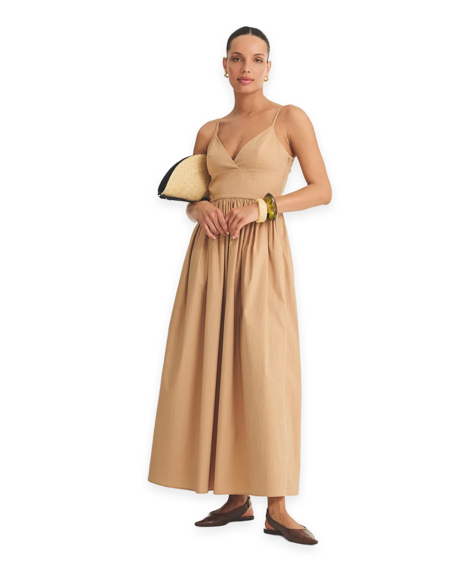 Naadam Novelty Woven Cotton Slip Dress