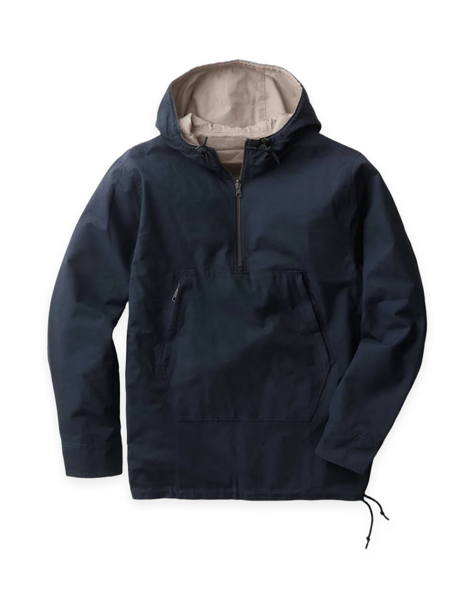 Taylor Stitch The Squall Anorak in Navy Twill