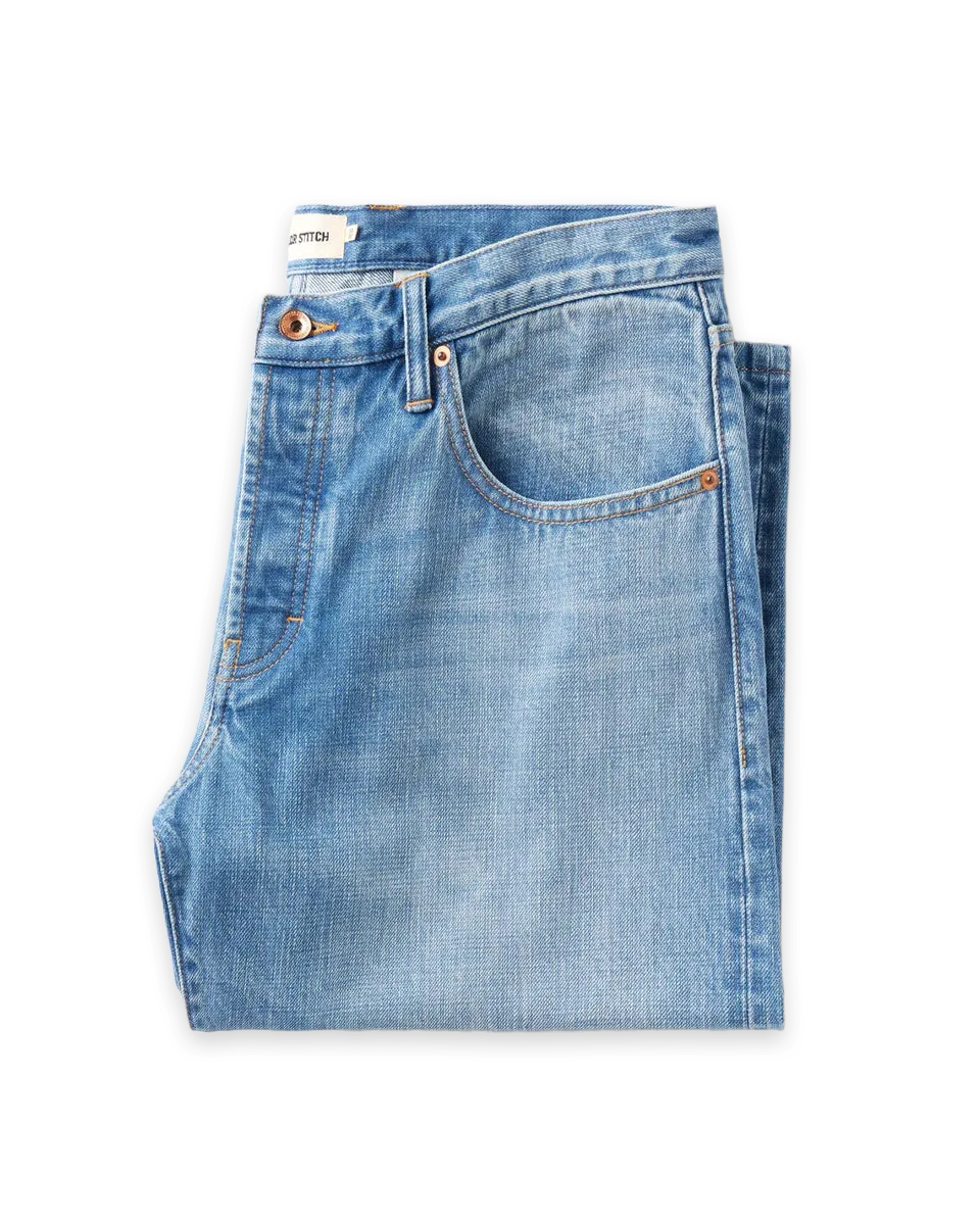 Taylor Stitch The Democratic Jean in Light Wash Organic Selvedge