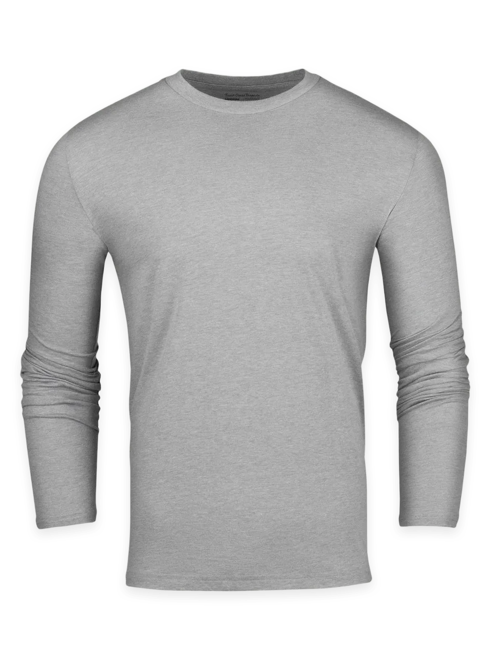 Fresh Clean Threads Heather Grey Long Sleeve Crew Neck