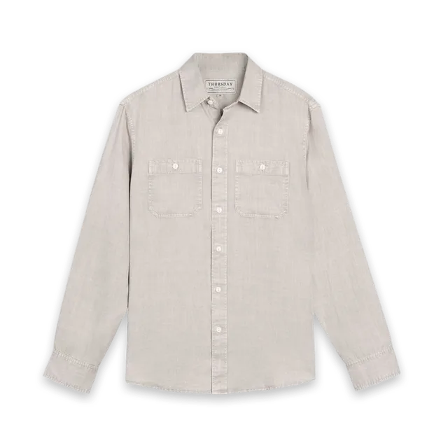 Thursday Boots Chambray Workshirt · Oyster