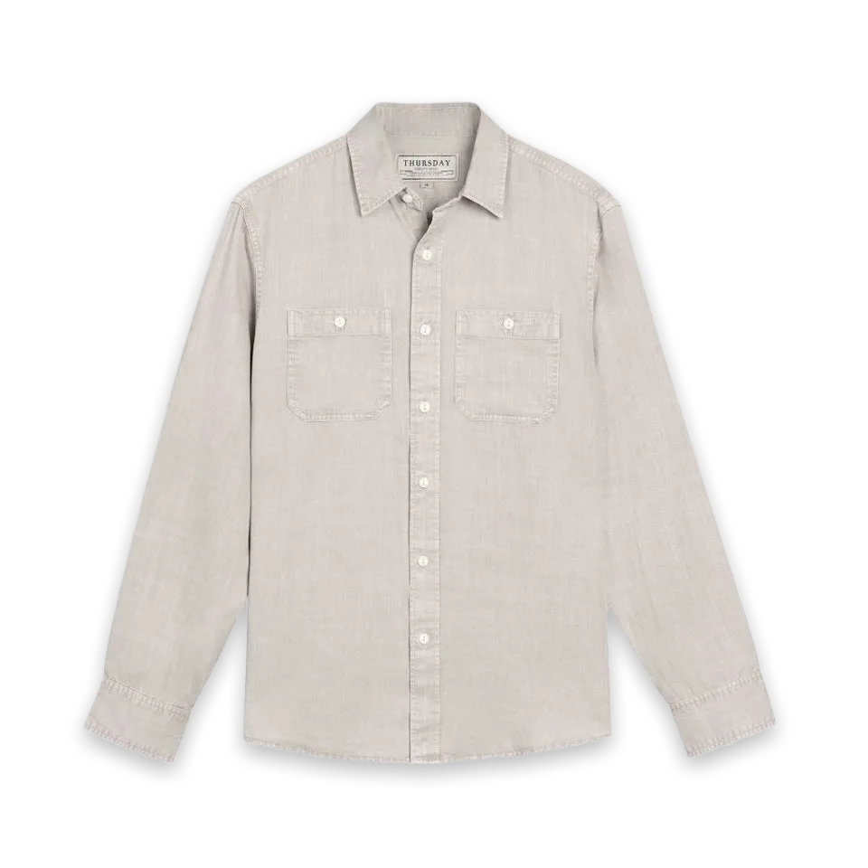 Thursday Boots Chambray Workshirt · Oyster