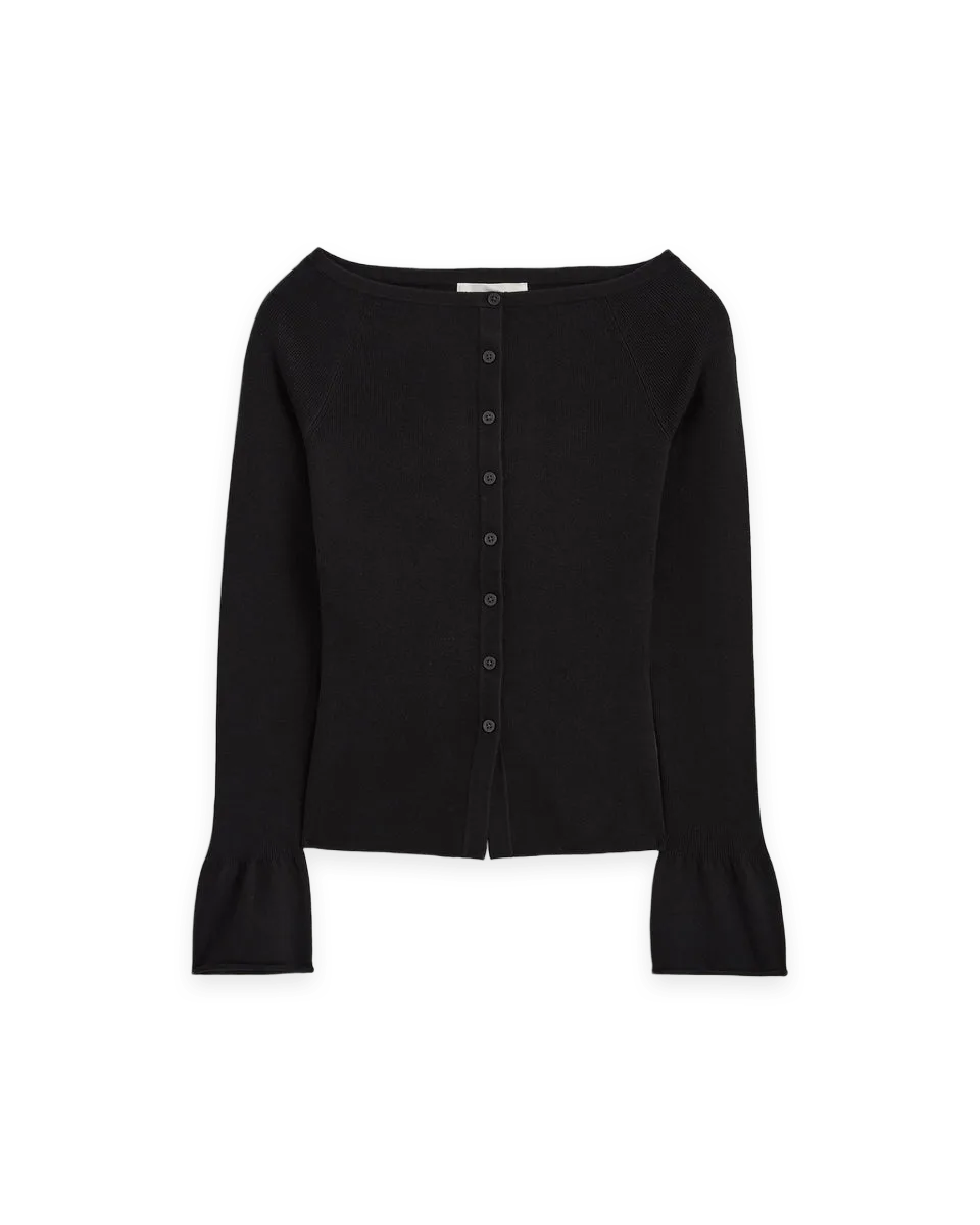 Everlane Fine Knit Off-The-Shoulder Cardigan