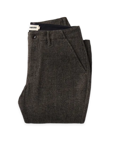 Taylor Stitch The Carnegie Pant in Walnut Herringbone Wool