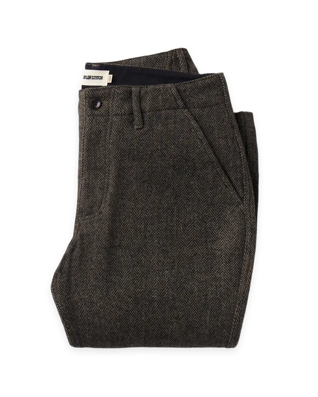 Taylor Stitch The Carnegie Pant in Walnut Herringbone Wool
