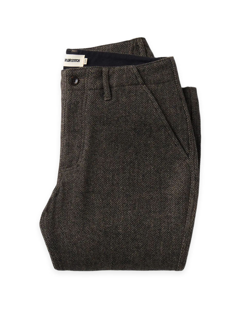 Taylor Stitch The Carnegie Pant in Walnut Herringbone Wool