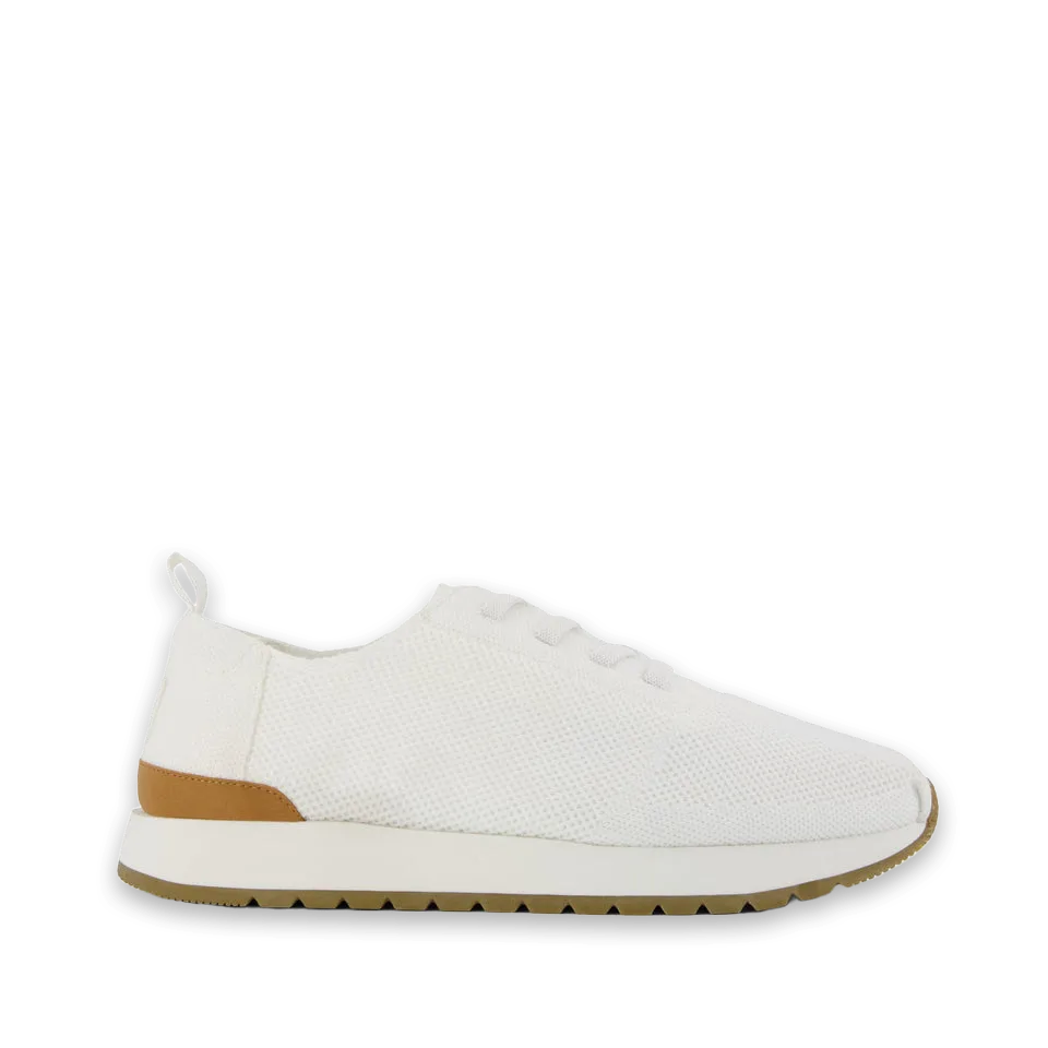 TOMS Mens Resident Plus Lace-Up White Knit