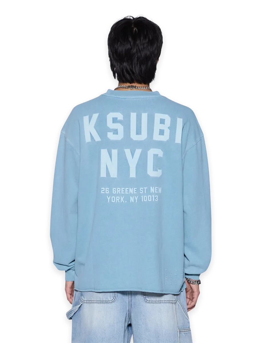 Ksubi K-LOCK EKCESS LS TEE SUMMER BLUE