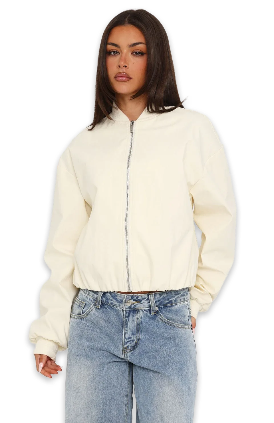 White Fox Thora Bomber Jacket Cream, photo 2