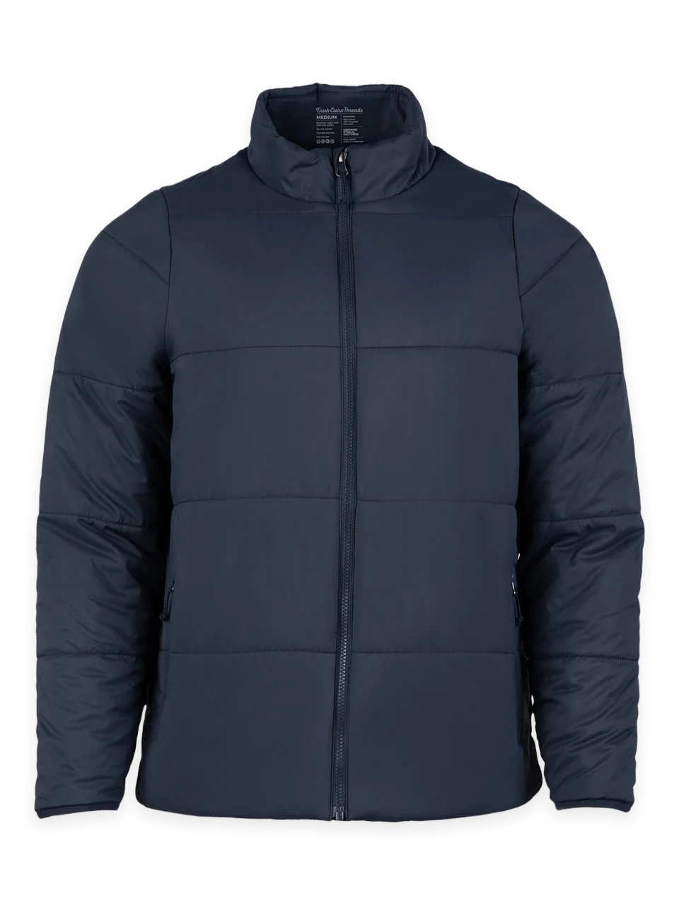 Fresh Clean Threads Odyssey Blue Puffer Jacket