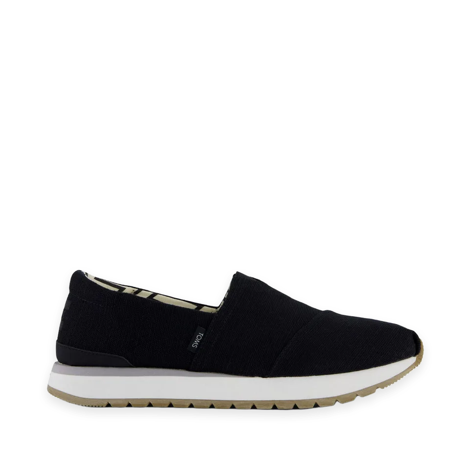 TOMS Mens Resident Plus Black Heritage Canvas