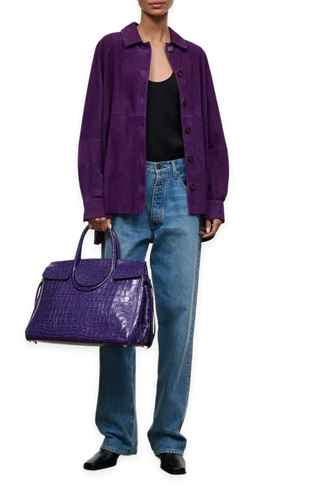 Staud Josette Suede Shirt