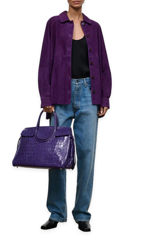Staud Josette Suede Shirt
