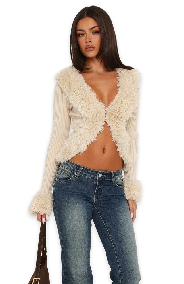 White Fox Dragana Cardigan Caramel