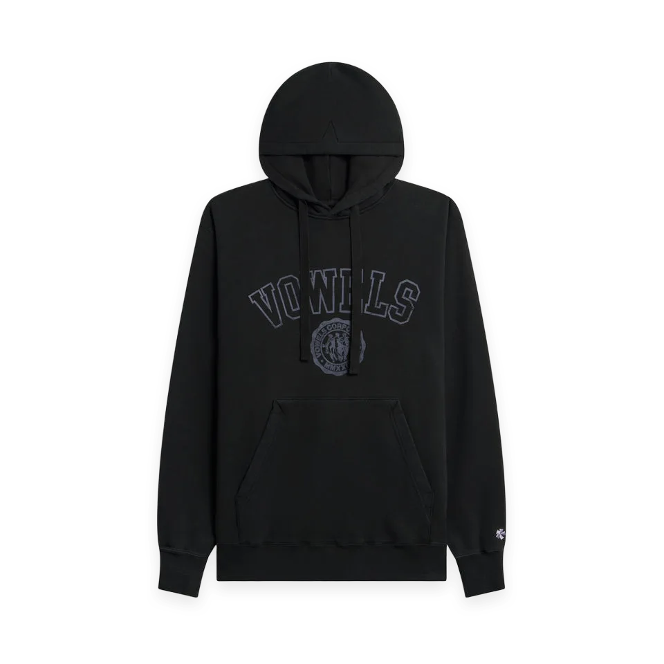 vowels vowels Faded Collegiate Hoodie