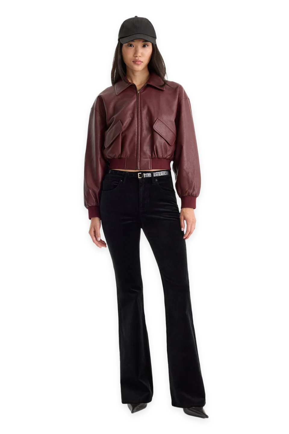 Good American VELVET GOOD LEGS FLARE PANT
