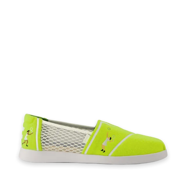 TOMS Womens Alpargata Plus Neon Yellow Tennis Felt