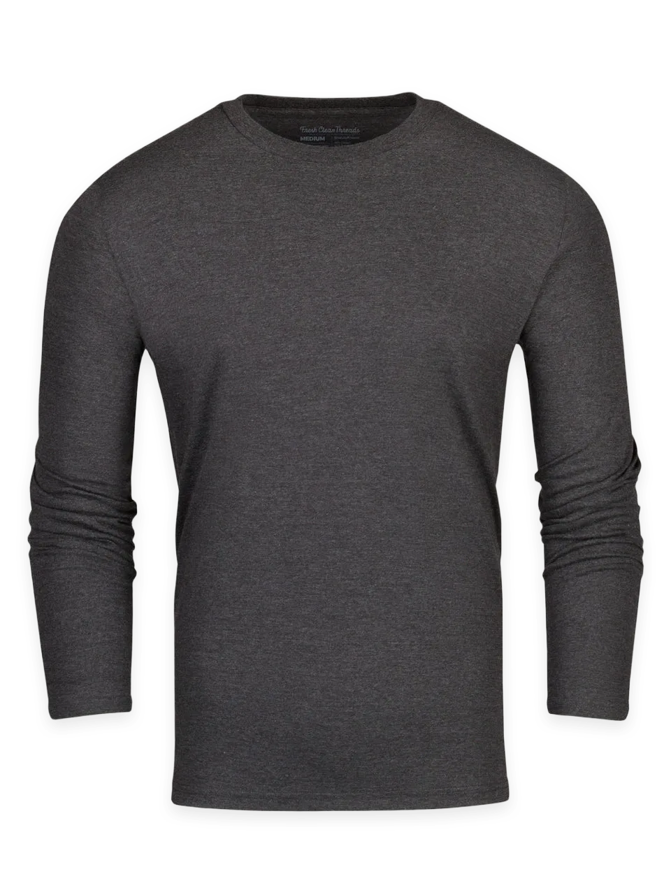 Fresh Clean Threads Charcoal Long Sleeve Crew Neck