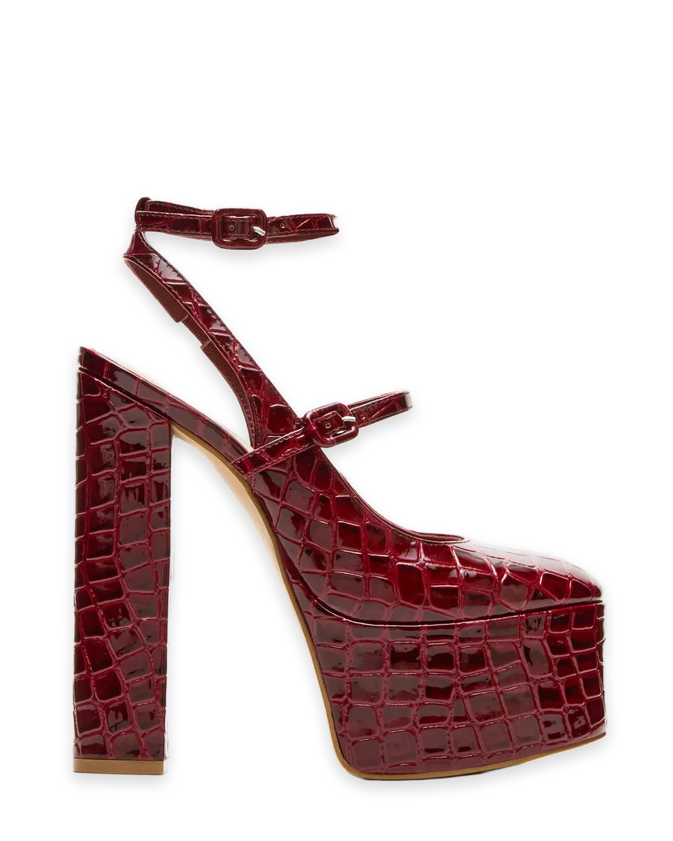 Steve Madden SCOTLYN RED CROCODILE