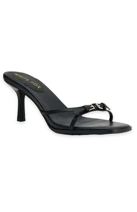 White Fox Bryleigh Mules Black