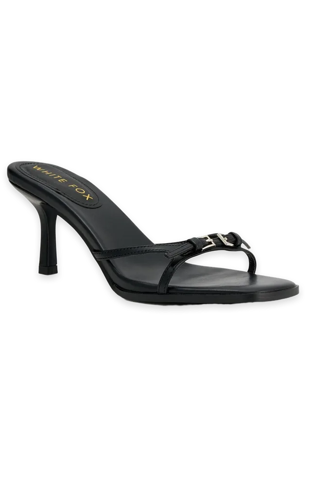 White Fox Bryleigh Mules Black