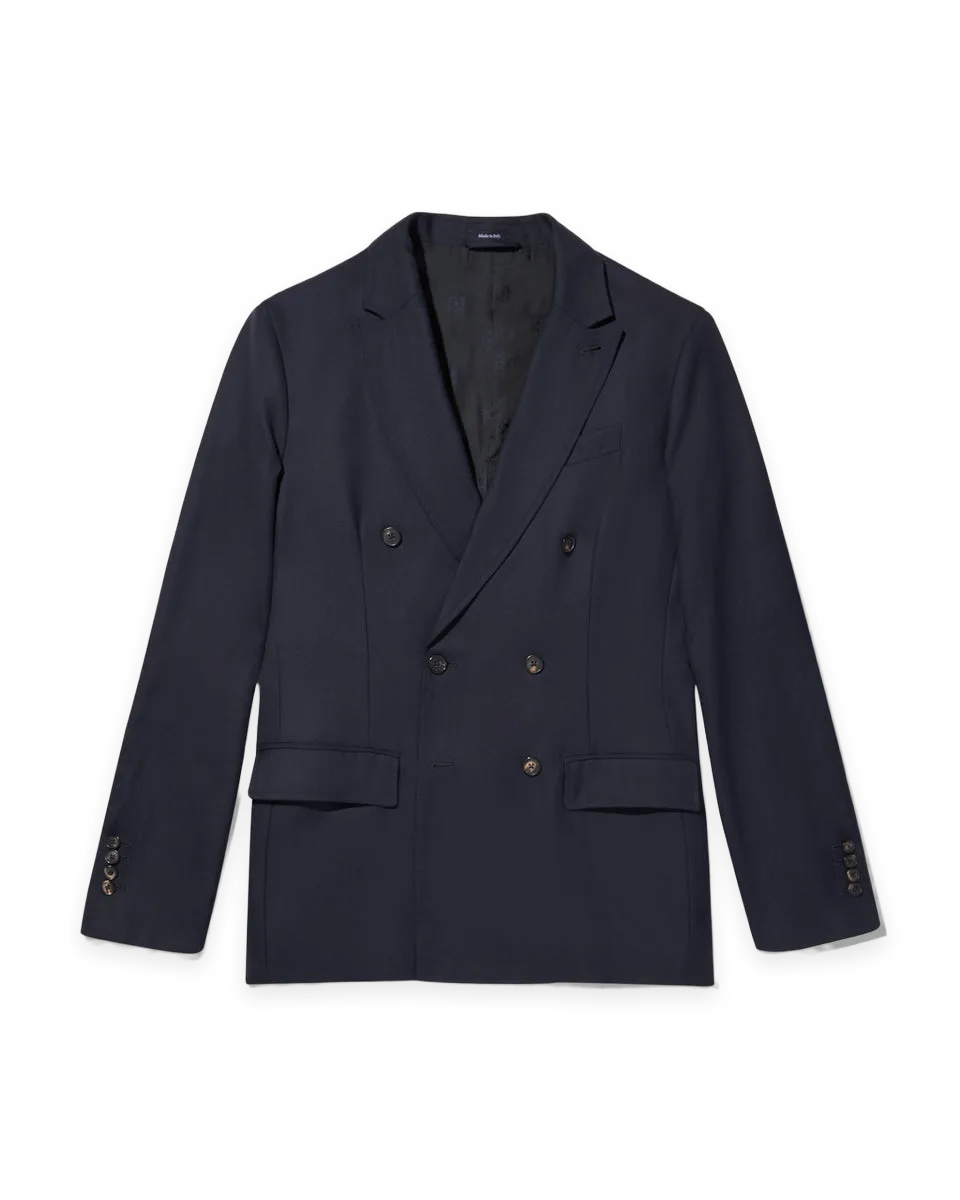 Noah Hopsack Double-Breasted Blazer