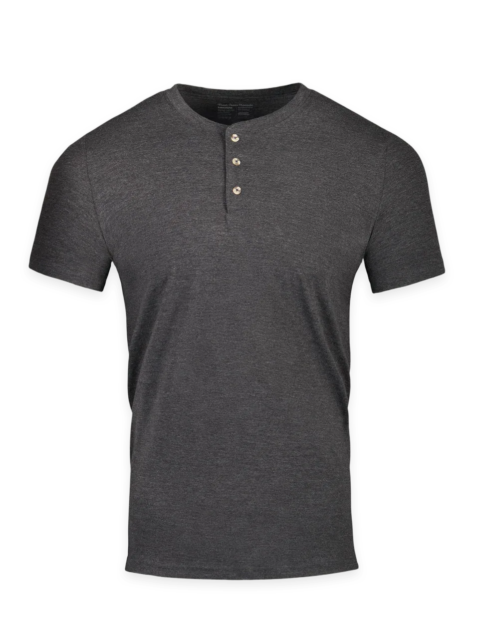 Fresh Clean Threads Charcoal Short Sleeve Henley