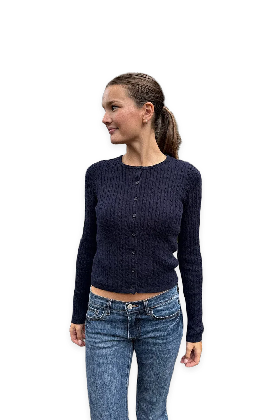 Brandy Melville Zoe Cable Knit Cardigan