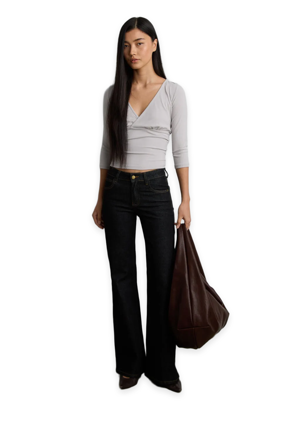 Oak + Fort FLARE LEG JEAN