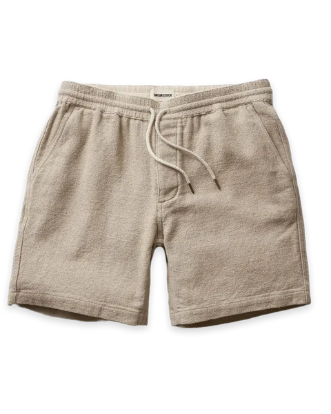 Taylor Stitch The Apres Short in Heather Oat Crepe