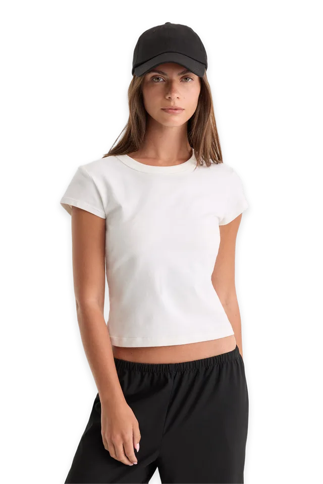 Good American THE CAP SLEEVE TEE