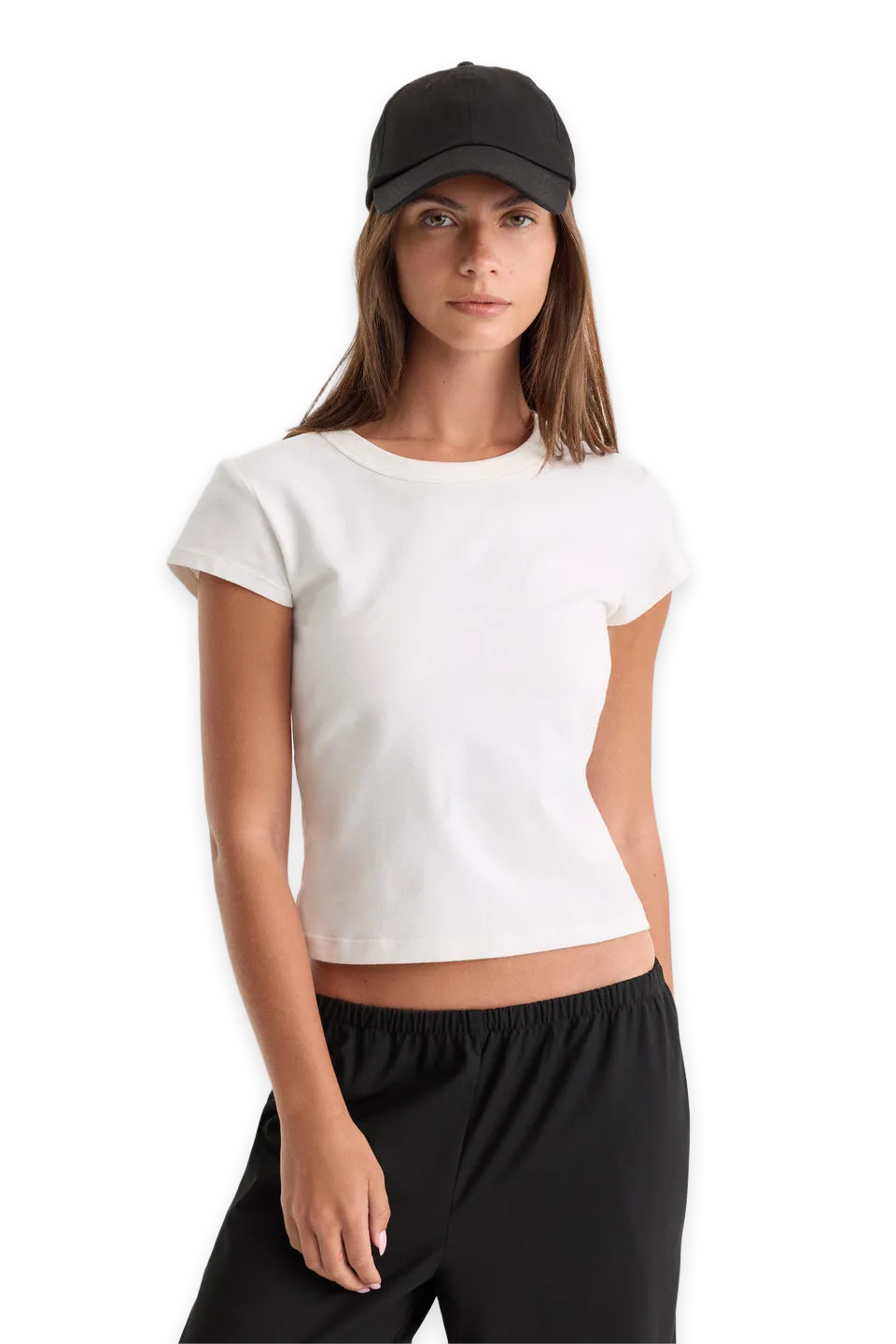 Good American THE CAP SLEEVE TEE