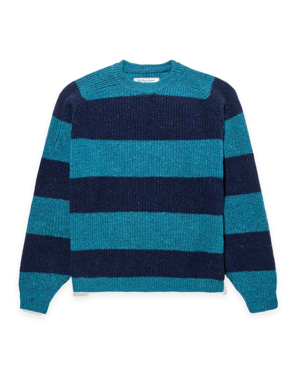 Noah Striped Donegal Sweater
