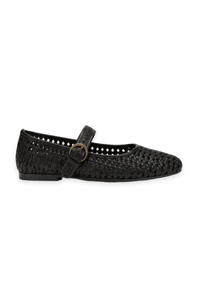 White Fox Enzo Ballet Flats Black PU