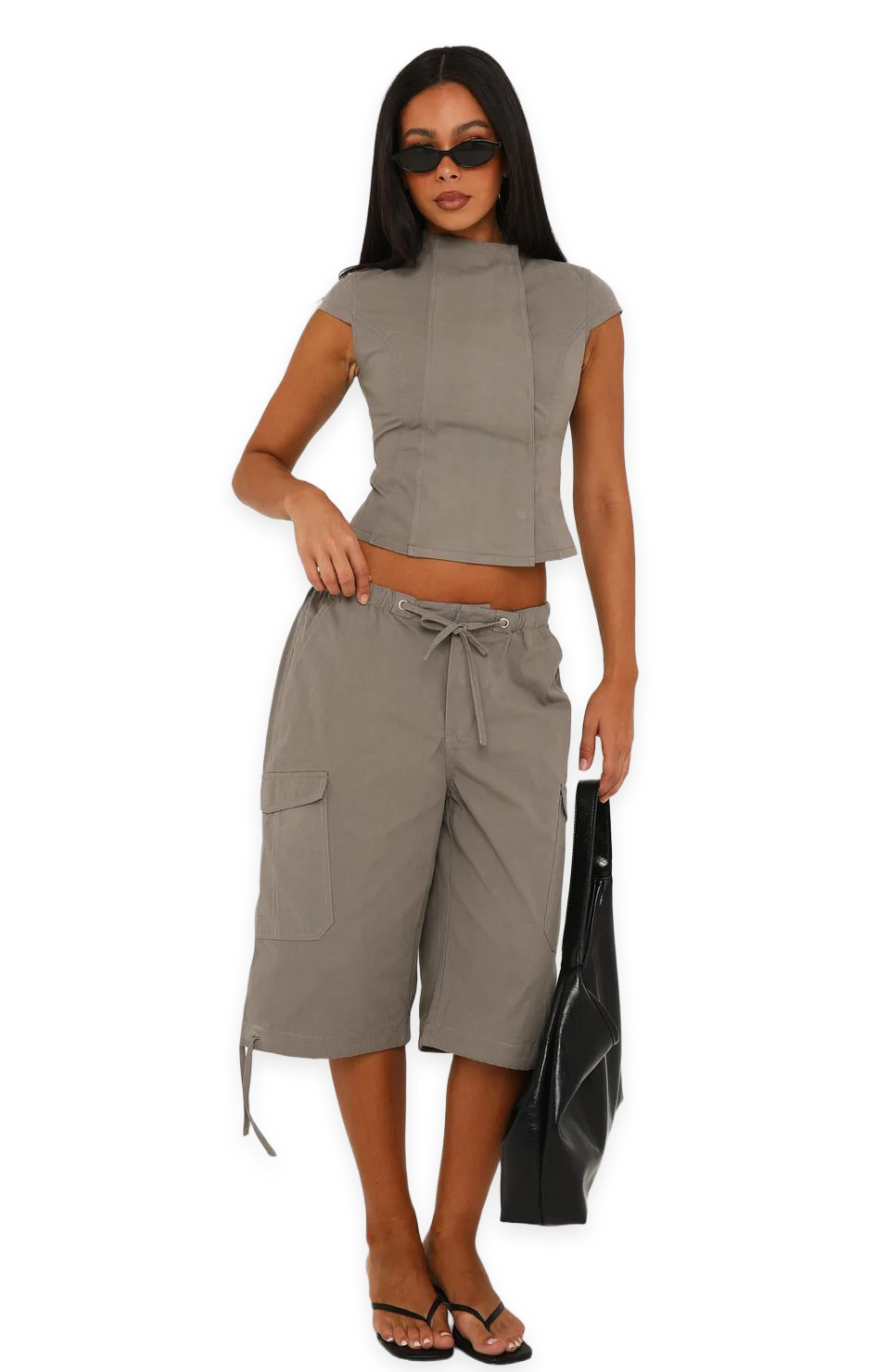 White Fox Just My Type Cargo Shorts Grey, photo 2