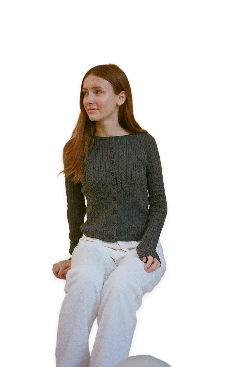 Brandy Melville Zoe Cable Knit Cardigan