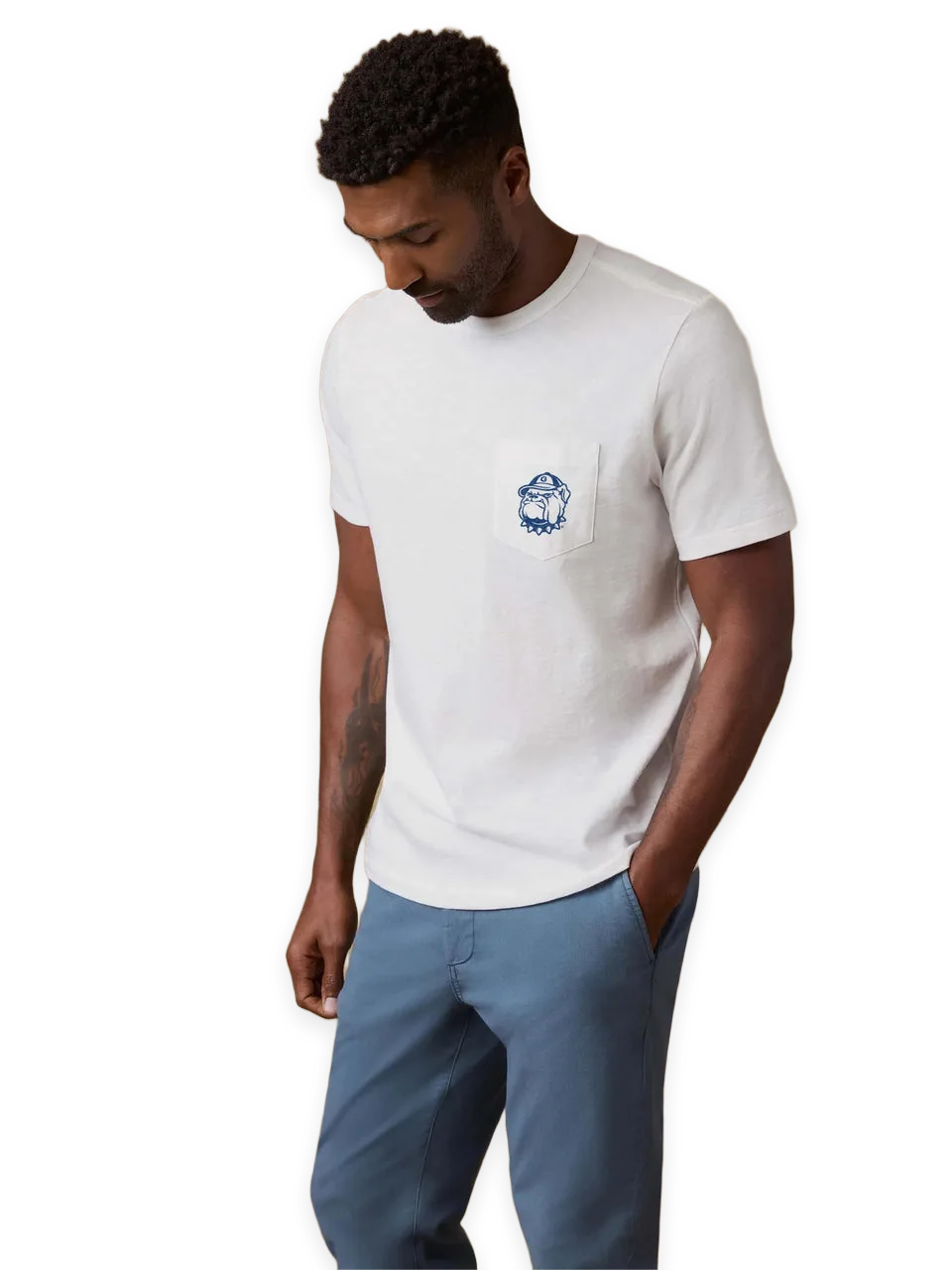 Faherty Georgetown Sunwashed Regenerative Pocket Tee