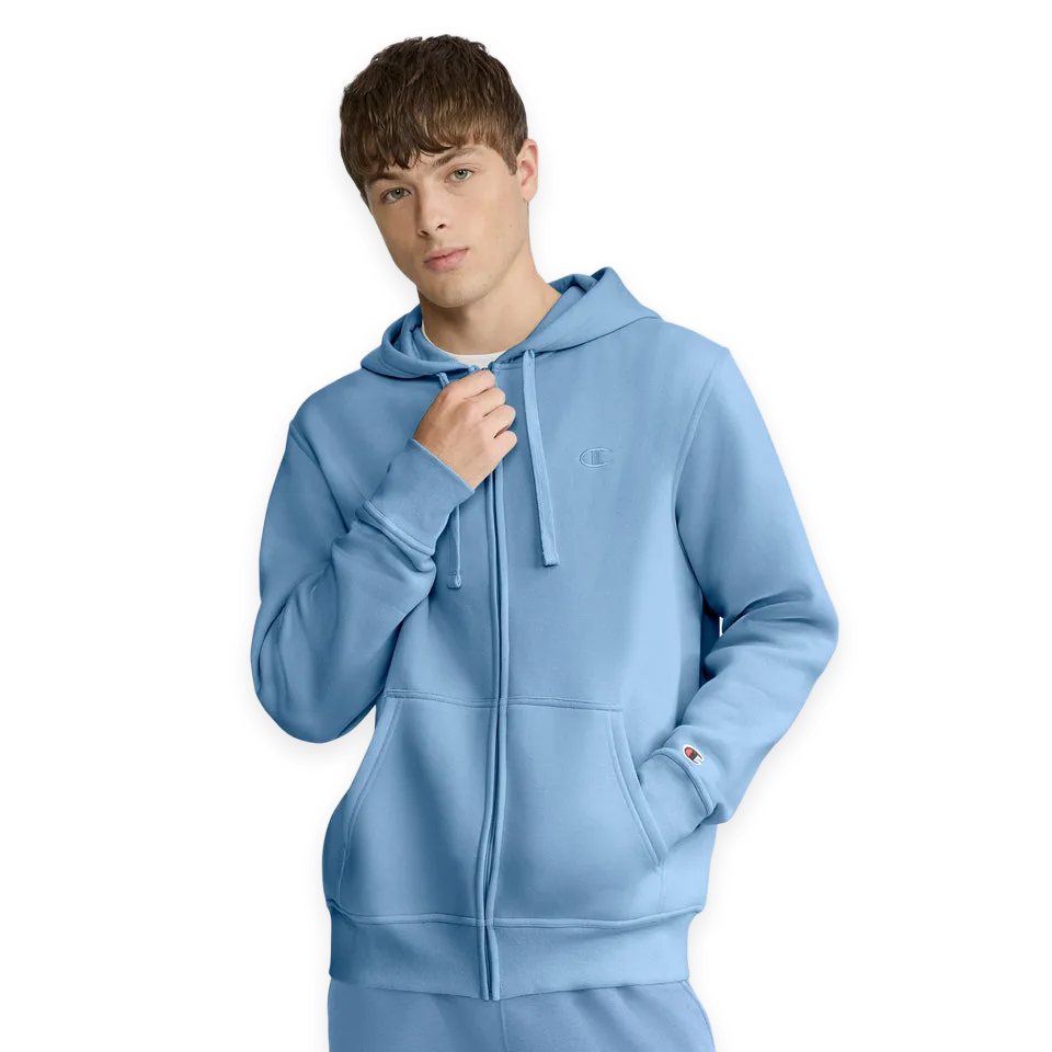 Champion Powerblend Full-Zip Hoodie, C Logo