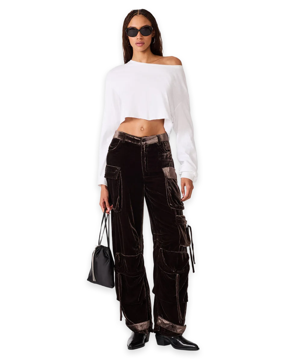 Steve Madden DUO PANT DARK TOFFEE