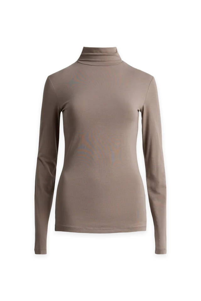 Oak + Fort COTTON MODAL SLIM FIT TURTLENECK TOP