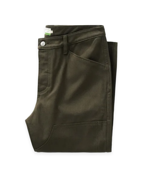 Taylor Stitch The Good Acre Chore Pant in Olive Canvas
