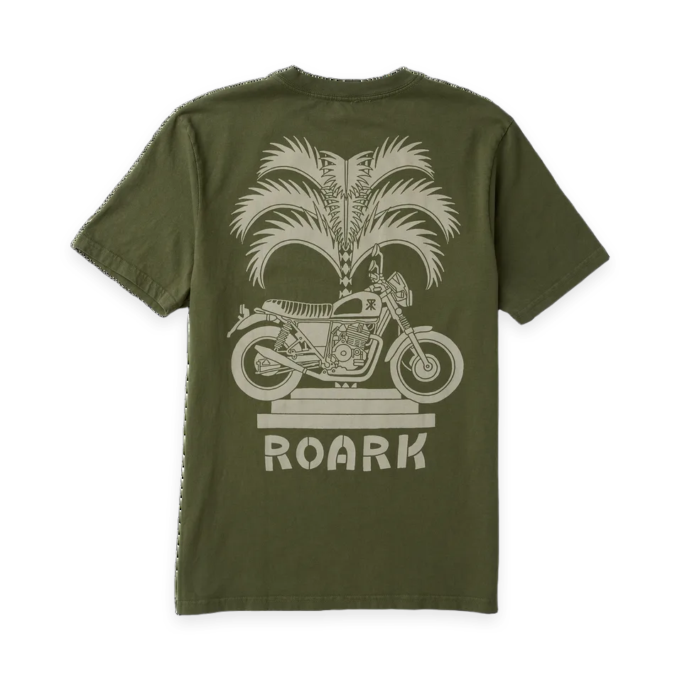 Roark Moto Palm Premium Tee · Military