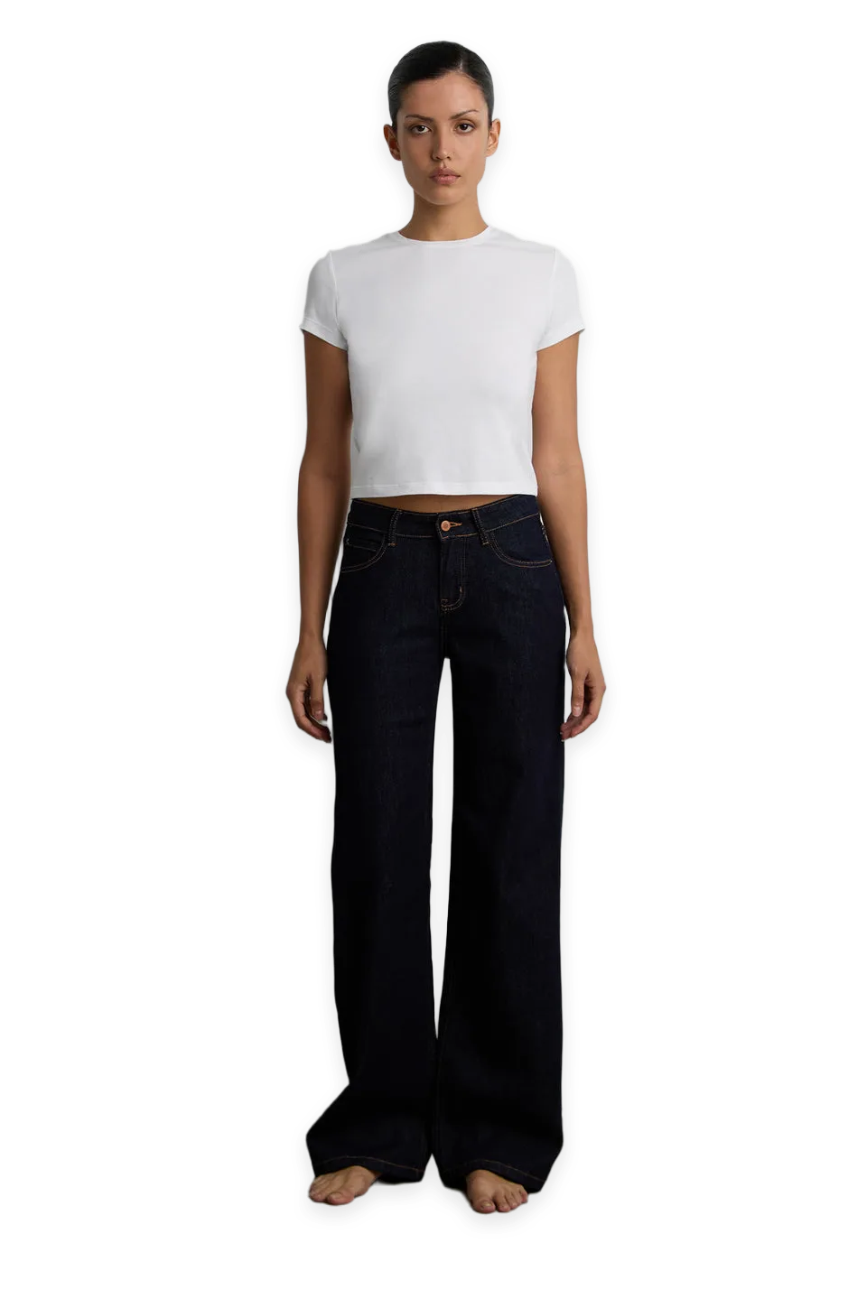 Oak + Fort BASIC WASHED STRAIGHT JEAN