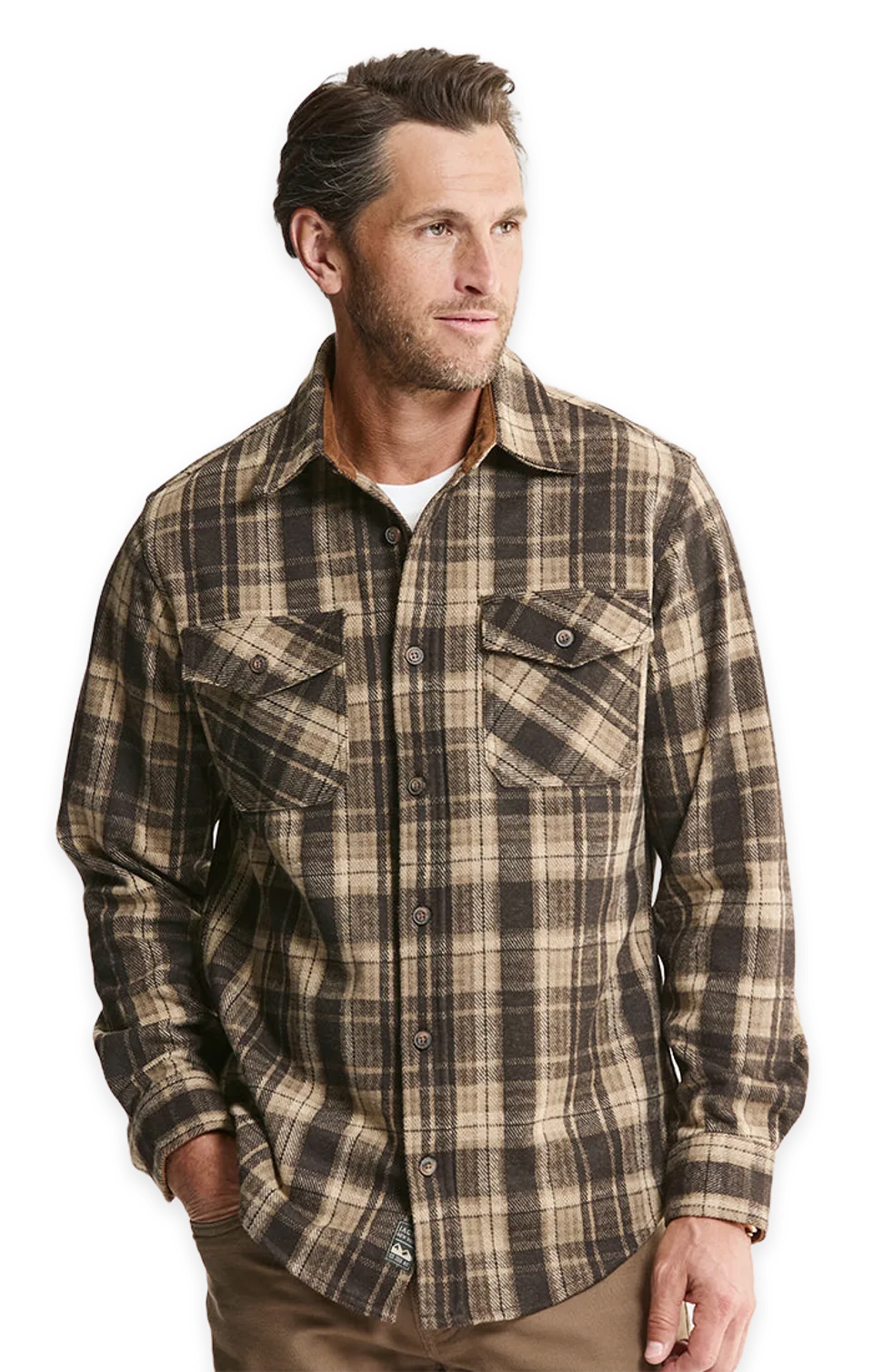 Jachs NY Knit Flannel Button-Up Shirt