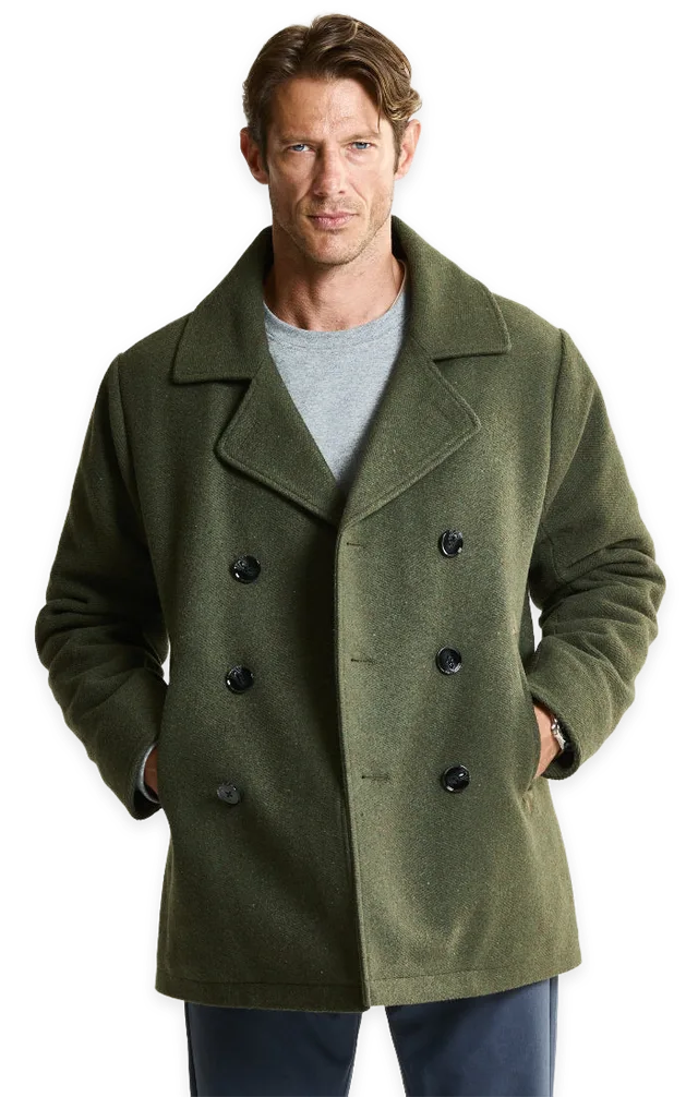 Jachs NY Quilted Wool-Blend Peacoat