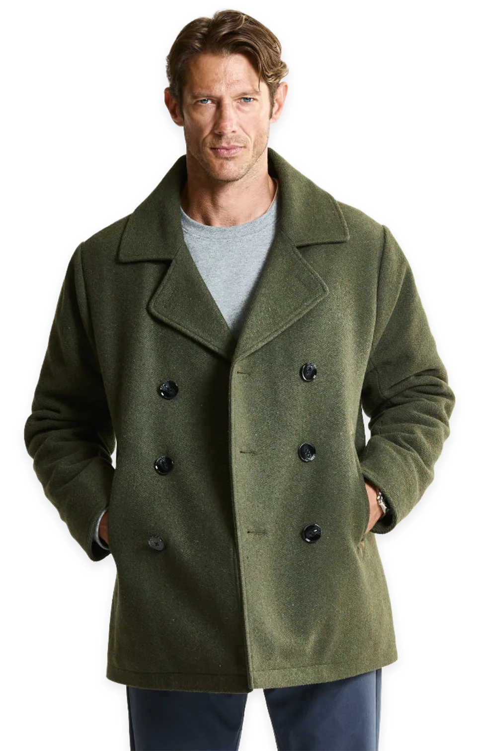 Jachs NY Quilted Wool-Blend Peacoat