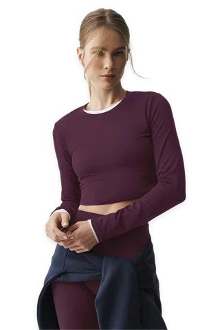 Alo Alosoft Crop Finesse Long Sleeve