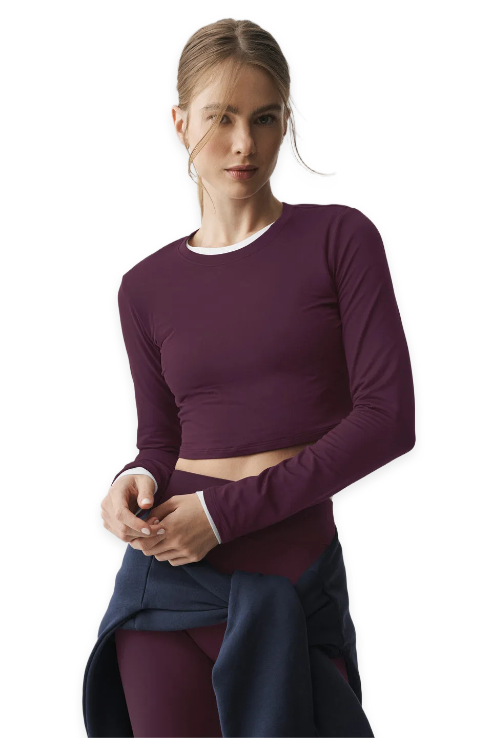 Alo Alosoft Crop Finesse Long Sleeve