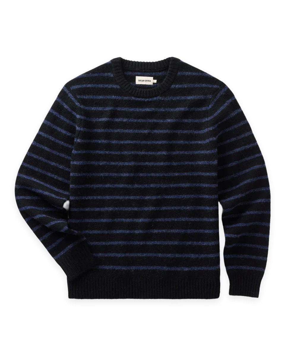 Taylor Stitch The Eastmoor Sweater in Coal Stripe Wool