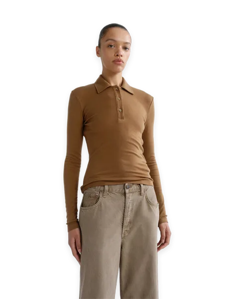 AGOLDE Amos Polo in Honeycomb